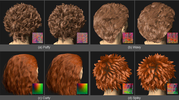 basic hair synthesis results